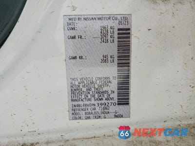 Zdjęcie 13 z 13 samochodu: 2023 NISSAN ALTIMA S VIN:1N4BL4BV0PN399270 - miniatura