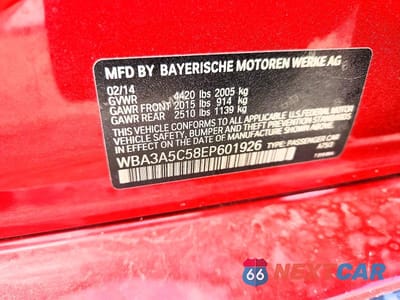 Zdjęcie 12 z 12 samochodu: 2014 BMW 328 I VIN:WBA3A5C58EP601926 - miniatura