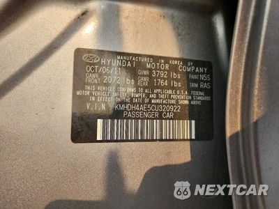 Zdjęcie 13 z 13 samochodu: 2012 HYUNDAI ELANTRA GLS VIN:KMHDH4AE5CU320922 - miniatura