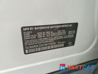 Zdjęcie 13 z 13 samochodu: 2015 BMW X5 XDRIVE35I VIN:5UXKR0C55F0K72055 - miniatura