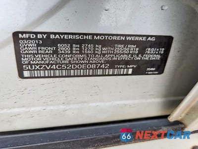 Zdjęcie 13 z 13 samochodu: 2013 BMW X5 XDRIVE35I VIN:5UXZV4C52D0E08742 - miniatura