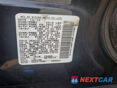 Zdjęcie 13 z 13 samochodu: 2014 INFINITI QX70 BASE VIN:JN8CS1MW7EM413419 - miniatura