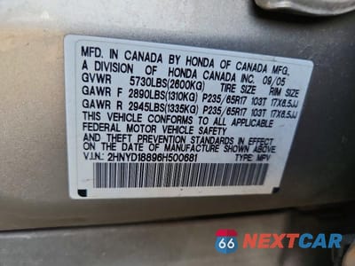Zdjęcie 13 z 13 samochodu: 2006 ACURA MDX TOURING VIN:2HNYD18896H500681 - miniatura