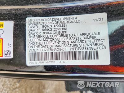 Zdjęcie 13 z 13 samochodu: 2022 HONDA ACCORD EXL VIN:1HGCV1F58NA002461 - miniatura
