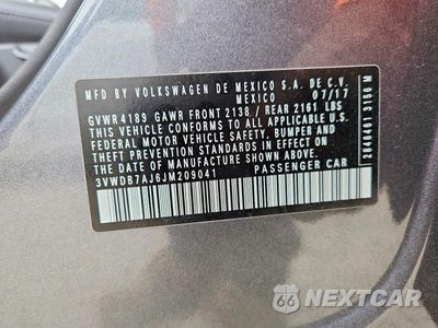 Zdjęcie 12 z 12 samochodu: 2018 VOLKSWAGEN JETTA SE VIN:3VWDB7AJ6JM209041 - miniatura