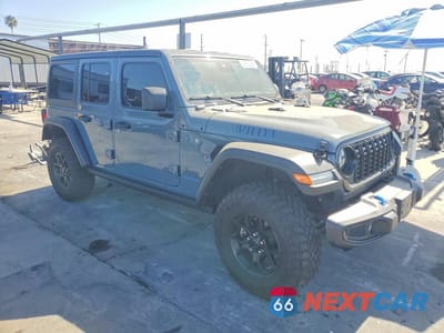 Czwarte zdjęcie samochodu z boku: 2024 JEEP WRANGLER 4XE VIN:1C4RJXN61RW362729 - miniatura