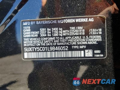 Zdjęcie 13 z 13 samochodu: 2020 BMW X3 XDRIVE30I VIN:5UXTY5C01L9B46052 - miniatura