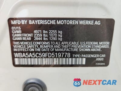 Zdjęcie 12 z 12 samochodu: 2015 BMW 528 I VIN:WBA5A5C59FD519778 - miniatura