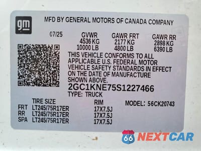 Zdjęcie 12 z 12 samochodu: 2025 CHEVROLET SILVERADO K2500 HEAVY DUTY LT VIN:2GC1KNE75S1227466 - miniatura