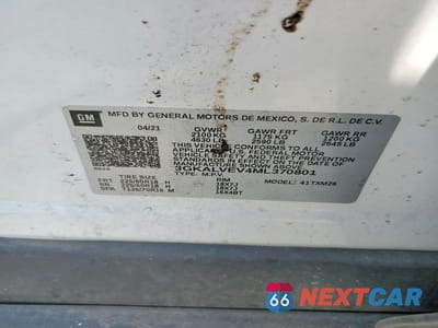 Zdjęcie 12 z 12 samochodu: 2021 GMC TERRAIN SLT VIN:3GKALVEV4ML370801 - miniatura