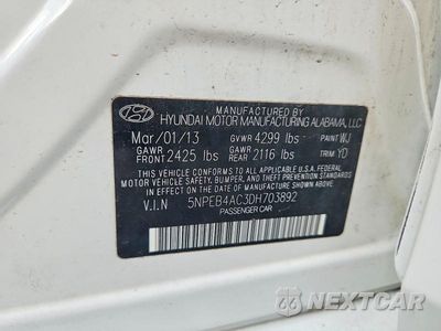 Zdjęcie 12 z 12 samochodu: 2013 HYUNDAI SONATA GLS VIN:5NPEB4AC3DH703892 - miniatura