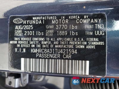 Zdjęcie 14 z 14 samochodu: 2026 HYUNDAI VENUE SEL VIN:KMHRC8A31TU421594 - miniatura