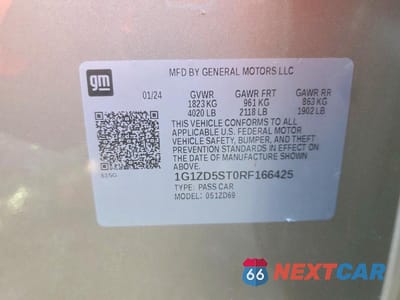 Zdjęcie 12 z 12 samochodu: 2024 CHEVROLET MALIBU LT VIN:1G1ZD5ST0RF166425 - miniatura