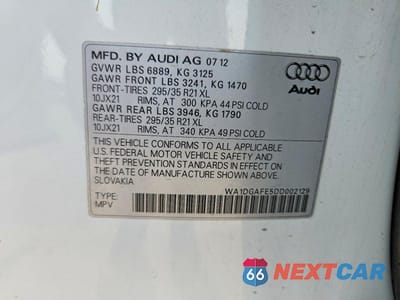 Zdjęcie 13 z 13 samochodu: 2013 AUDI Q7 PRESTIGE VIN:WA1DGAFE5DD002129 - miniatura