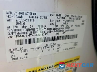 Zdjęcie 13 z 13 samochodu: 2019 FORD EXPEDITION XLT VIN:1FMJU1HT4KEA13395 - miniatura