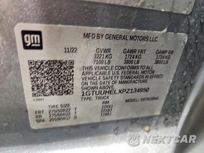 Zdjęcie 13 z 13 samochodu: 2023 GMC SIERRA K1500 DENALI ULTIMATE VIN:1GTUUHELXPZ134950 - miniatura
