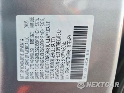 Zdjęcie 14 z 14 samochodu: 2026 HONDA ODYSSEY EXL VIN:5FNRL6H69TB016908 - miniatura