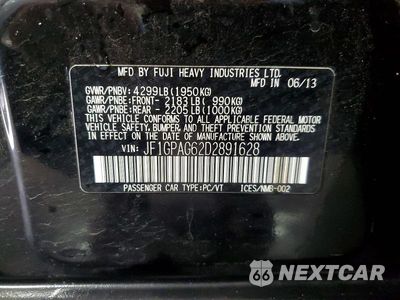 Zdjęcie 12 z 12 samochodu: 2013 SUBARU IMPREZA LIMITED VIN:JF1GPAG62D2891628 - miniatura