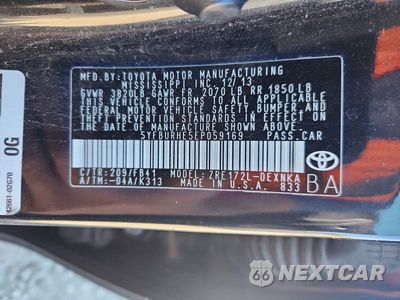 Zdjęcie 12 z 12 samochodu: 2014 TOYOTA COROLLA LE PLUS VIN:5YFBURHE5EP059169 - miniatura