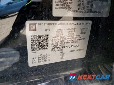 Zdjęcie 12 z 12 samochodu: 2020 GMC SIERRA C1500 DENALI VIN:3GTP8FET7LG305542 - miniatura