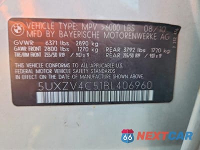 Zdjęcie 13 z 13 samochodu: 2011 BMW X5 XDRIVE35I VIN:5UXZV4C51BL406960 - miniatura
