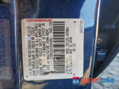 Zdjęcie 12 z 12 samochodu: 2003 TOYOTA COROLLA LE VIN:JTDBR32EX30044861 - miniatura