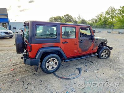Trzecie zdjęcie samochodu z tyłu: 2014 JEEP WRANGLER UNLIMITED SPORT VIN:1C4BJWKG0EL257037 - miniatura