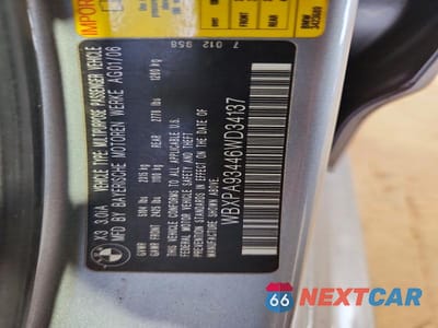 Zdjęcie 13 z 13 samochodu: 2006 BMW X3 3.0I VIN:WBXPA93446WD34137 - miniatura
