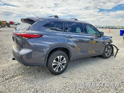 Trzecie zdjęcie samochodu z tyłu: 2021 TOYOTA HIGHLANDER HYBRID XLE VIN:5TDGBRCH0MS065982 - miniatura