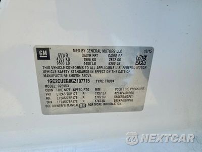 Zdjęcie 12 z 12 samochodu: 2016 CHEVROLET SILVERADO C2500 HEAVY DUTY VIN:1GC2CUEG0GZ107715 - miniatura