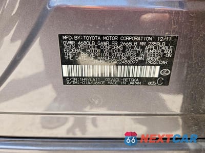 Zdjęcie 12 z 12 samochodu: 2012 LEXUS ES 350 VIN:JTHBK1EG4C2488097 - miniatura