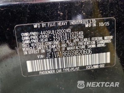 Zdjęcie 12 z 12 samochodu: 2016 SUBARU WRX VIN:JF1VA1B66G9820606 - miniatura