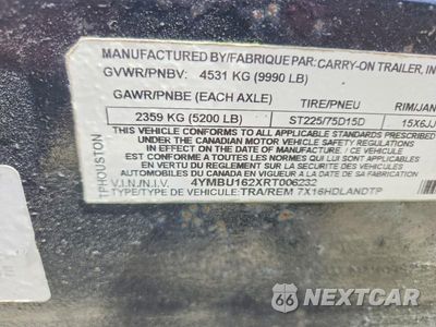 Zdjęcie 9 z 9 samochodu: 2024 CARRY-ON 7X16HDLANDTP UTILITY TRAILER VIN:4YMBU162XRT006232 - miniatura
