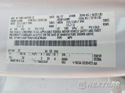 Zdjęcie 13 z 13 samochodu: 2017 FORD ESCAPE S VIN:1FMCU0F79HUE23620 - miniatura