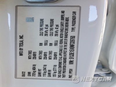 Zdjęcie 13 z 13 samochodu: 2022 TESLA MODEL 3 VIN:5YJ3E1EA9NF339760 - miniatura
