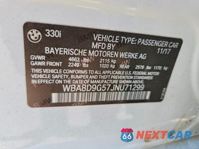 Zdjęcie 12 z 12 samochodu: 2018 BMW 330 XI VIN:WBA8D9G57JNU71299 - miniatura