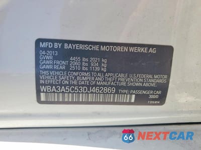 Zdjęcie 13 z 13 samochodu: 2013 BMW 328 I VIN:WBA3A5C53DJ462869 - miniatura