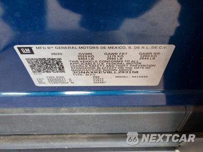 Zdjęcie 12 z 12 samochodu: 2020 CHEVROLET EQUINOX LT VIN:3GNAXKEV8LL293158 - miniatura