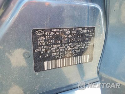 Zdjęcie 12 z 12 samochodu: 2016 HYUNDAI SONATA HYBRID SE VIN:KMHE24L14GA017105 - miniatura