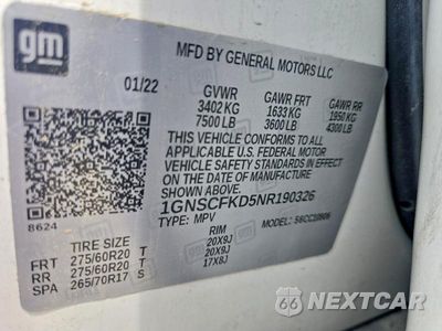 Zdjęcie 13 z 13 samochodu: 2022 CHEVROLET SUBURBAN C1500 PREMIER VIN:1GNSCFKD5NR190326 - miniatura