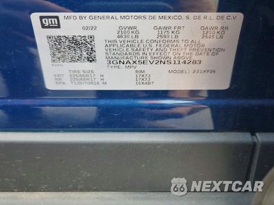 Zdjęcie 13 z 13 samochodu: 2022 CHEVROLET EQUINOX LS VIN:3GNAX5EV2NS114283 - miniatura