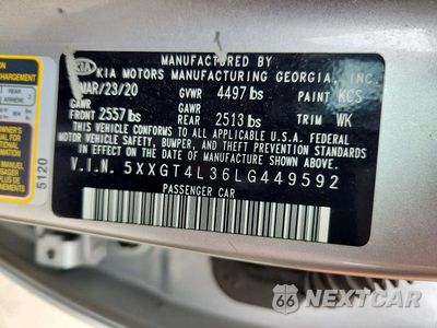 Zdjęcie 12 z 12 samochodu: 2020 KIA OPTIMA LX VIN:5XXGT4L36LG449592 - miniatura