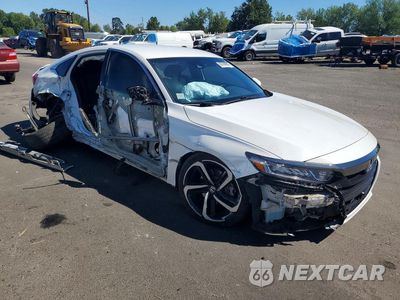 Czwarte zdjęcie samochodu z boku: 2018 HONDA ACCORD SPORT VIN:1HGCV1E39JA243164 - miniatura