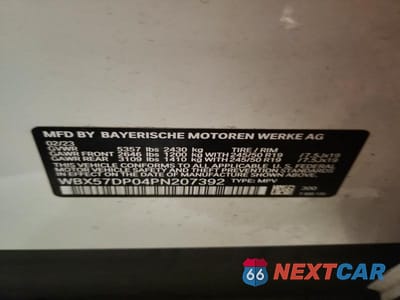 Zdjęcie 13 z 13 samochodu: 2023 BMW X3 XDRIVE30I VIN:WBX57DP04PN207392 - miniatura