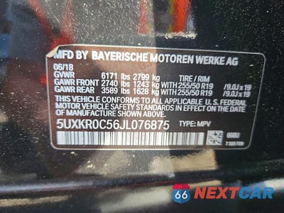 Zdjęcie 13 z 13 samochodu: 2018 BMW X5 XDRIVE35I VIN:5UXKR0C56JL076875 - miniatura
