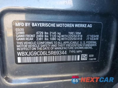 Zdjęcie 14 z 14 samochodu: 2020 BMW X1 XDRIVE28I VIN:WBXJG9C06L5R69344 - miniatura
