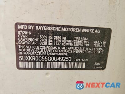 Zdjęcie 13 z 13 samochodu: 2016 BMW X5 XDRIVE35I VIN:5UXKR0C55G0U49253 - miniatura