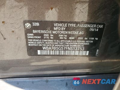 Zdjęcie 12 z 12 samochodu: 2015 BMW 328 XI SULEV VIN:WBA3B5G57FNS13753 - miniatura