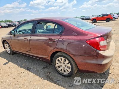 Drugie zdjęcie samochodu z przodu: 2012 HONDA CIVIC LX VIN:19XFB2F55CE093340 - miniatura