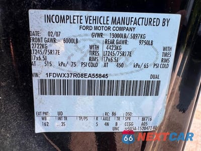 Zdjęcie 10 z 10 samochodu: 2008 FORD F350 SUPER DUTY VIN:1FDWX37R08EA55845 - miniatura
